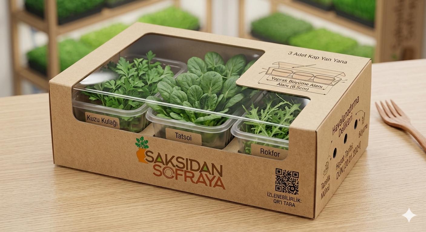 SaksıdanSofraya canlı bitki ambalaj konsepti
