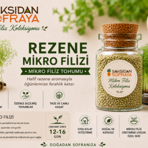 Rezene Mikro Filiz Tohumu 10 gr mantar tıpalı cam kavanoz 10 gr