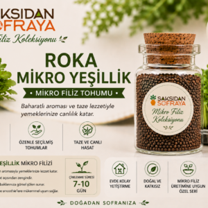 Roka Mikro Filiz Tohumu 10 gr mantar tıpalı cam kavanoz 10 gr